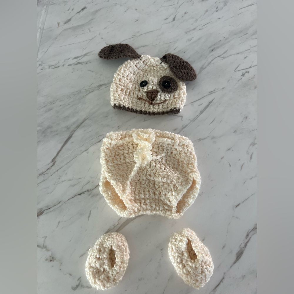 Newborn Photography Puppy dog crochet outfit
